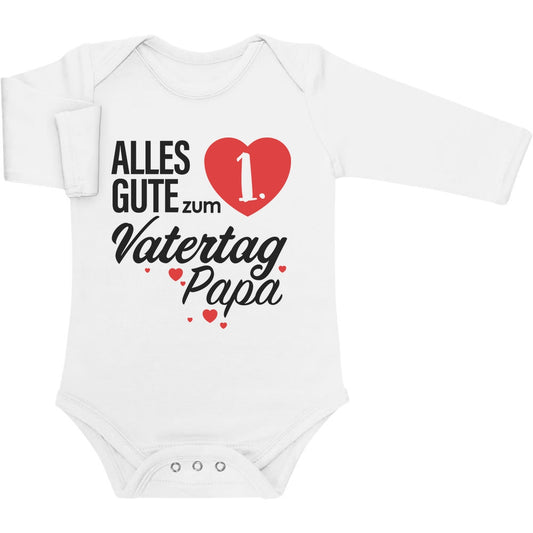 Vatertagsgeschenk Alles Gute zum 1. Vatertag Papa Baby Langarm Body