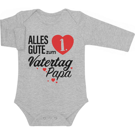 Vatertagsgeschenk Alles Gute zum 1. Vatertag Papa Baby Langarm Body