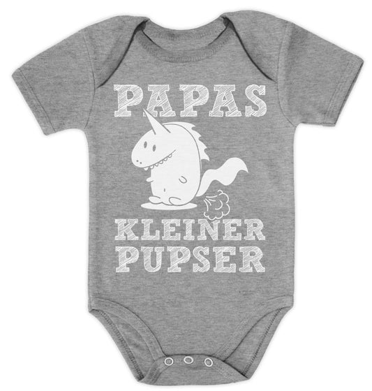 Witziges Design für Babys - Papas kleiner Pupser Dino Baby Body Kurzarm-Body