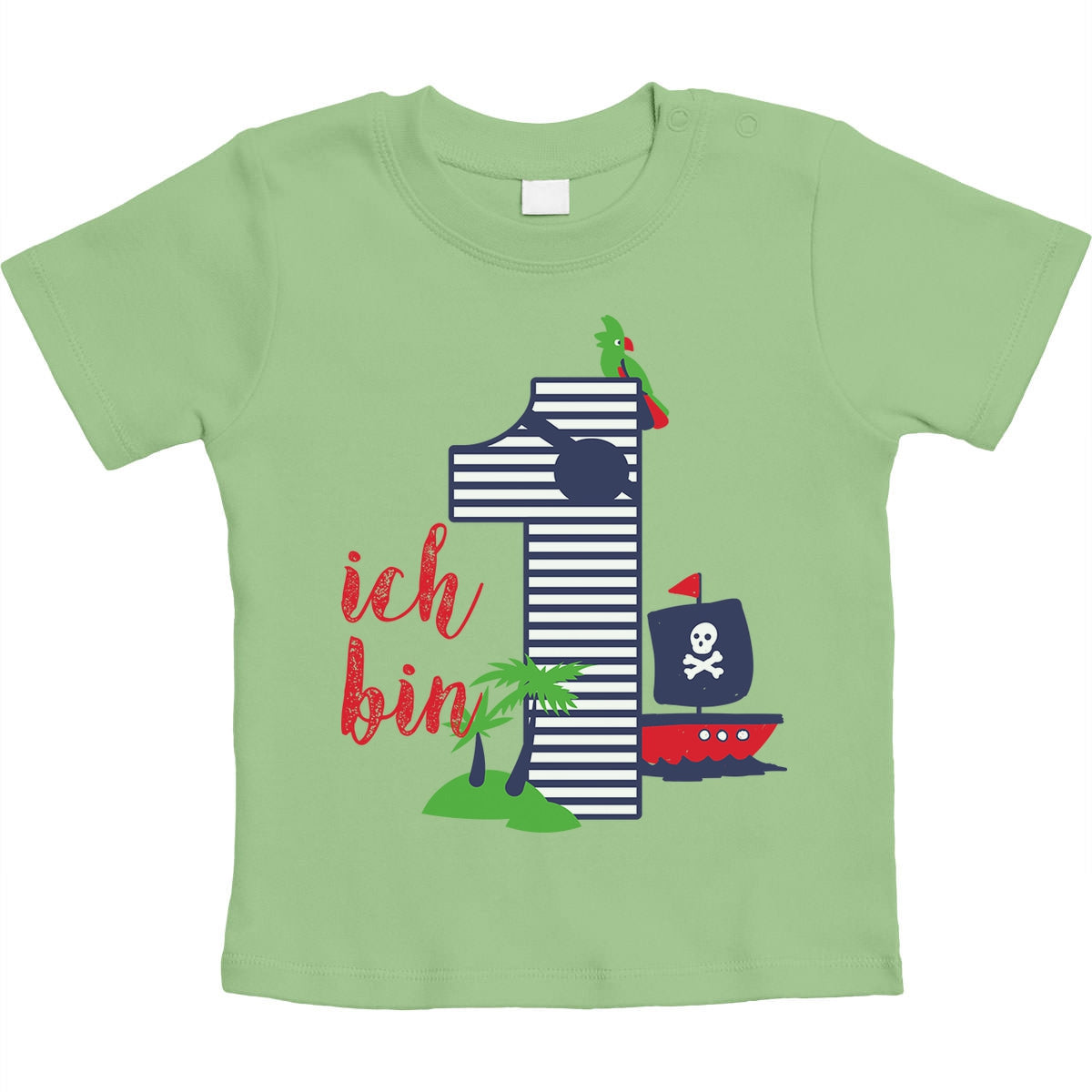 Shirtgeil 1 Jahr Geburtstag Piraten Geschenk Unisex Baby T-Shirt Gr. 66-93